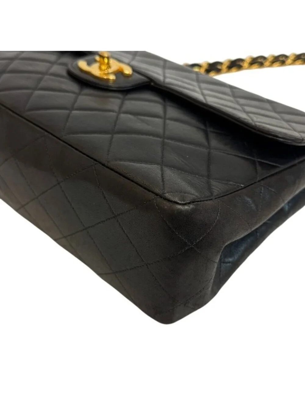 Chanel Big Quilted Shoulder Bag Purse Crossbody Black - Picture 3 of 8